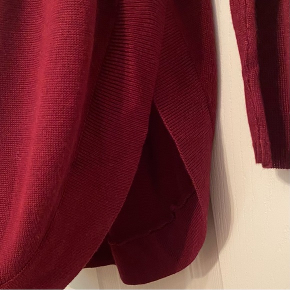 NWT Mud Pie Lawton Sweater Tunic Burgundy L - Picture 7 of 11